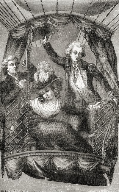 La prima ascensione in mongolfiera in Inghilterra, 15 settembre 1784, da 