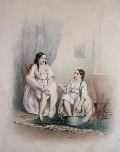 Il Pediluvio, metà del diciannovesimo secolo da French School