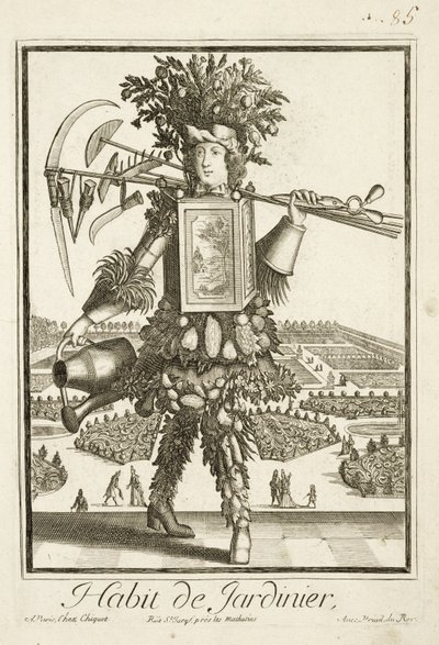 Il Costume del Giardiniere, illustrazione dal Dictionnaire des Sciences di Denis Diderot (1713-84) pubblicato c.1770 da French School