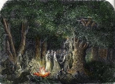 I Galli e i loro sacerdoti o Druidi (incisione) 1864 da French School