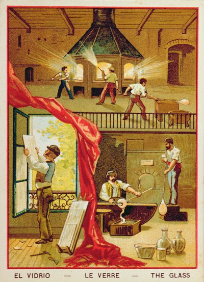 Il bicchiere, illustrazione da un libro per bambini da French School