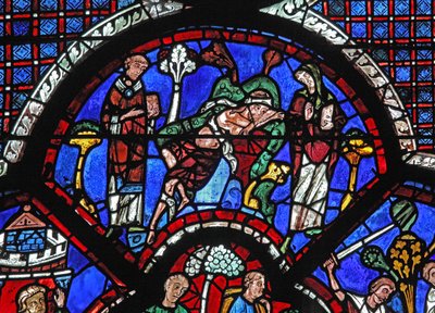 La finestra del Buon Samaritano: un sacerdote e un levita passano oltre da French School