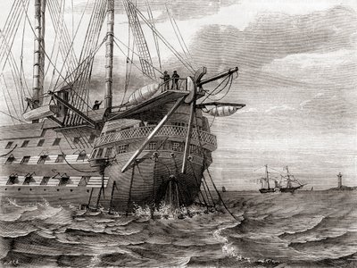 La HMS Agamemnon posa il cavo telegrafico transatlantico, 2 agosto da French School