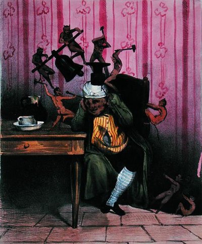 Il mal di testa, c.1840 da French School