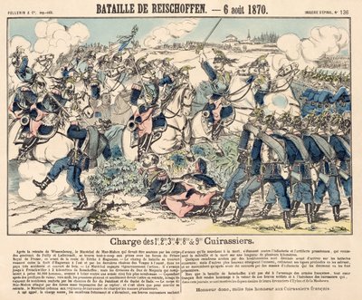 La carica eroica della cavalleria francese durante la battaglia di Reichshoffen, 6 agosto 1870 da French School