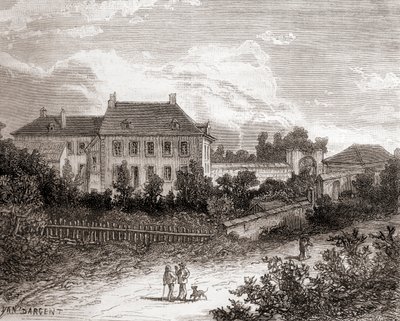 La casa a Gras, vicino a Chalon-sur-Saône, Francia, dove l