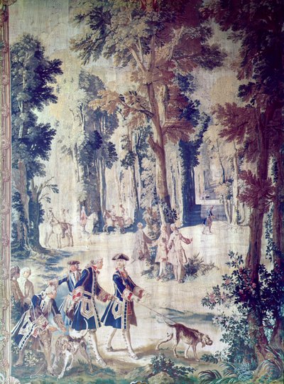 La caccia di Luigi XV, arazzo (metà XVIII secolo) da French School