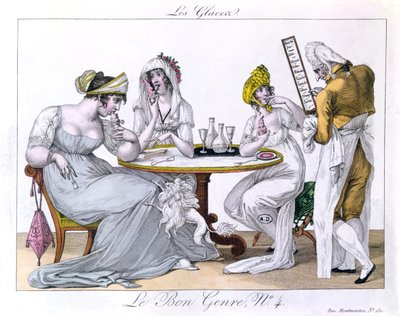 Il Gelato, tavola 4 da Le Bon Genre, Parigi, 1827 da French School