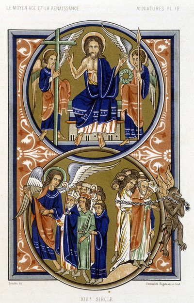 Il Giudizio Universale - Facsimile di una miniatura del Salterio di San Luigi da French School