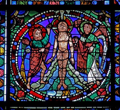 La vita di Cristo: Il battesimo nel Giordano da French School