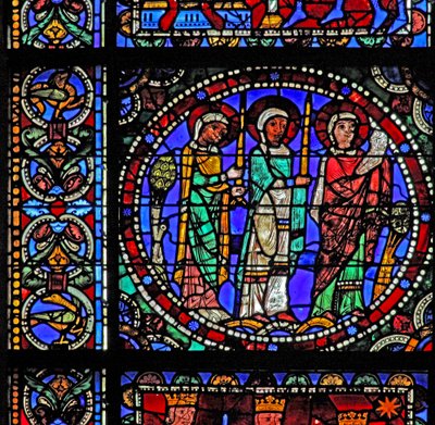 La vita di Cristo: Tre santi alla Presentazione al Tempio da French School