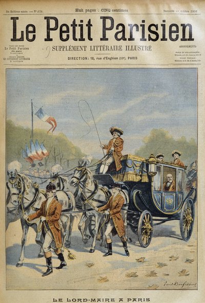 Il sindaco di Londra a Parigi - in "Le Peute Parisien" del 21/10/1906 da French School