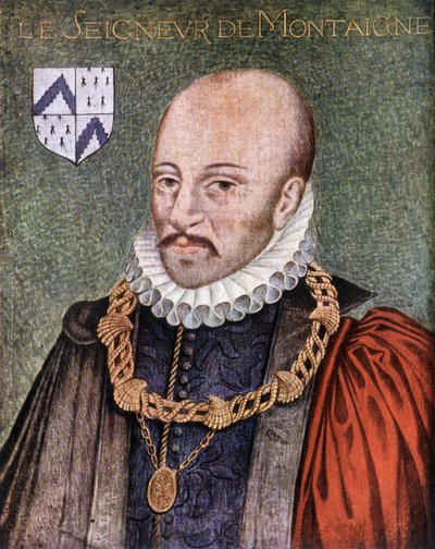 Il Signore di Montaigne - secondo il dipinto conservato al Musée Condé di Chantilly da French School