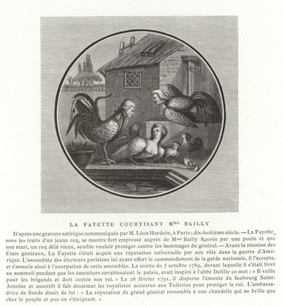 Il marchese de Lafayette corteggia Madame Bailly da French School