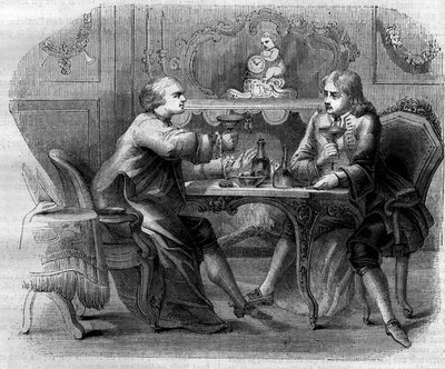 Il marchese de Nointel offre un pranzo al bandito Cartouche (Louis Dominique Cartouche detto da French School