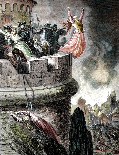 Il massacro dei Valdesi di Mérindol nel 1545, 1866 da French School