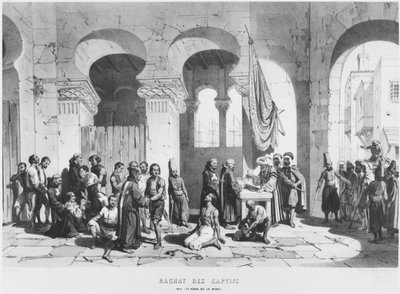 I Padri della Misericordia riscattano i prigionieri in Algeria, c.1830-40 da French School