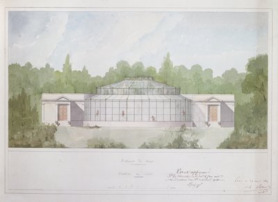 La casa delle scimmie al Jardin des Plantes a Parigi, 1835 da French School