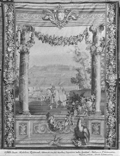 Arazzo dei Mesi o delle Residenze Reali, Chateau Saint-Germain-en-Laye, c.1676-80, Fabbrica dei Gobelins da French School