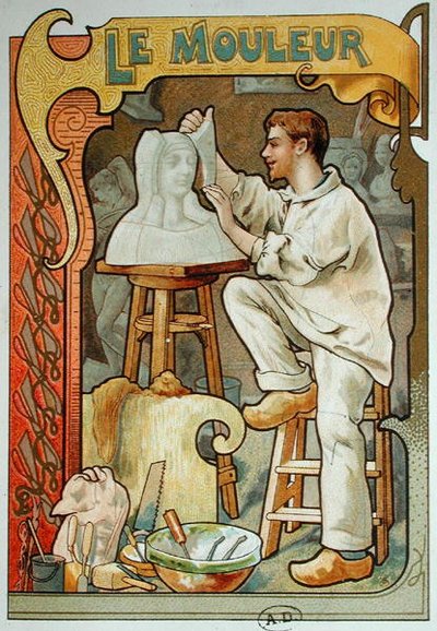 Il modellatore, illustrazione da un libro sui mestieri, c.1899 da French School