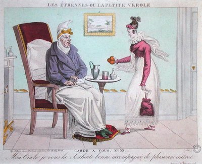 Il dono di Capodanno o il vaiolo, inciso da Gautier da French School