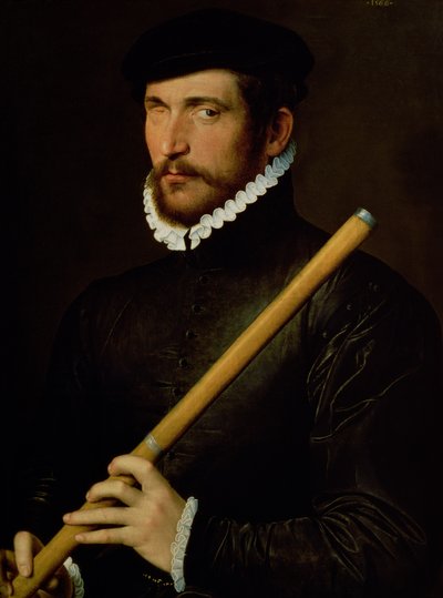 Il flautista con un occhio solo, 1566 da French School