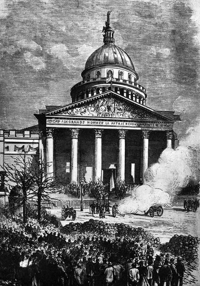 Il Pantheon di Parigi come quartier generale della Comune di Parigi, fine XIX secolo da French School