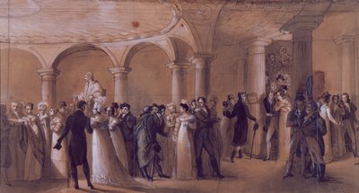 Il Peristilio al Théâtre Français, c.1822 da French School