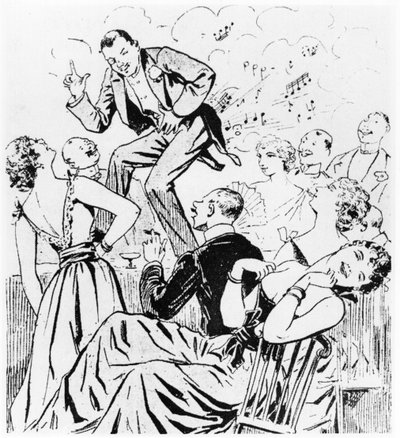 Il Petomane, illustrazione per Paris qui rit da Le Ventomane, monologo comico di E. Grenet-Dancourt, Parigi, 1893 da French School