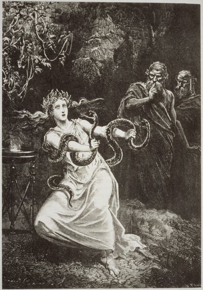 La Pizia, da LHistoire de la Magie di Paul Christian, illustrato in Storia della Magia, pubblicato alla fine del XIX secolo da French School