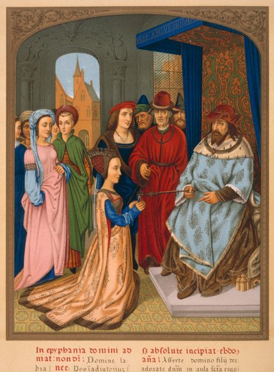La regina di Saba davanti a Salomone da French School