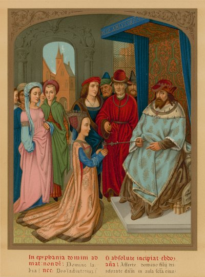 La regina di Saba davanti a Salomone da French School