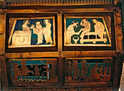 La resurrezione di Lazzaro, (dettaglio) della Chasse di San Marco, c.1210-30 da French School