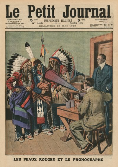 I pellerossa e il fonografo, illustrazione di copertina da 