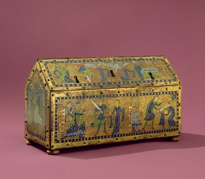 Il reliquiario di Santa Valeria, Limoges, c.1170 (rame e smalto) da French School