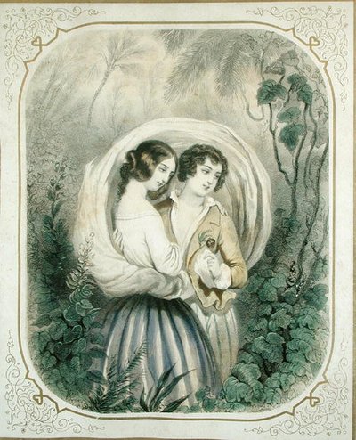 Il ritorno dalla passeggiata, da Paul et Virginie di Henri Bernardin de Saint-Pierre (1737-1814) da French School