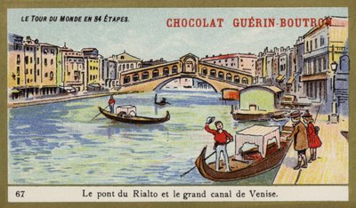 Il Ponte di Rialto e il Canal Grande di Venezia da French School
