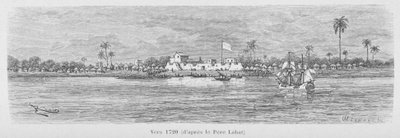 Il fiume Saint-Louis nel 1720, Senegal da French School