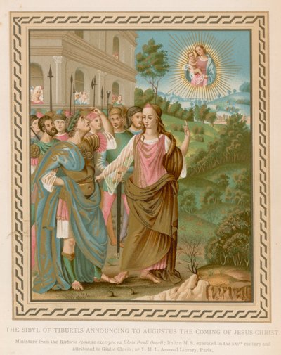 La Sibilla Tiburtina annuncia ad Augusto la venuta di Gesù Cristo da French School