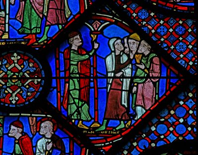 San Giacomo: Almogenes (Hermogines) si rivolge ai suoi adepti (dettaglio) da French School