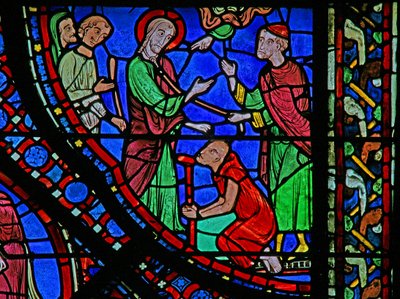 San Giacomo: guarisce un paralitico (dettaglio) da French School