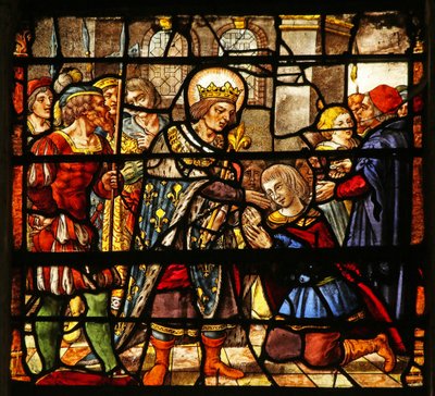 La finestra di San Luigi: Luigi visita i malati da French School
