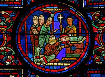 La finestra di San Martino: il santo è consacrato vescovo di Tours da French School