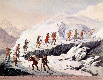 Il naturalista svizzero Horace-Bénédict de Saussure e la guida alpina francese Jacques Balmat fecero la seconda ascensione del Monte Bianco nell