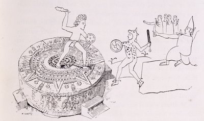 Il Temalacati, o Pietra Gladiatoria, dal Codice Ramirez, da 