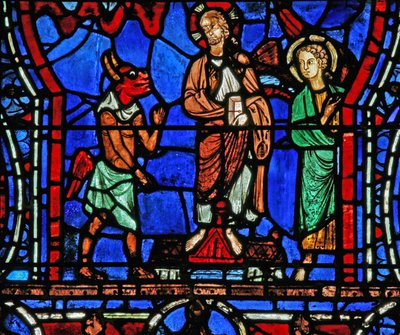 La tentazione di Cristo sul tempio da French School