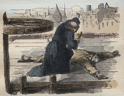 La Tortura di Jean Calas, illustrazione da Causes célèbres de tous les peuples..., di Armand Fouquier, 1858-67 da French School