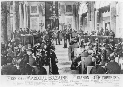 Il processo al maresciallo Bazaine, Trianon, 6 ottobre 1873 da French School