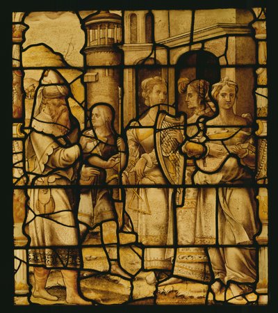 Il ritorno trionfale di Davide, da Notre-Dame du Val, Provins da French School