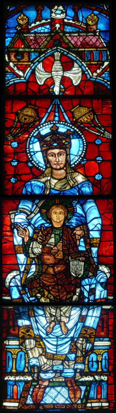 La Vergine e il Bambino: La finestra di Notre Dame de la Belle Verriere da French School